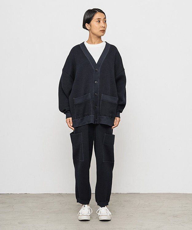 HAAG スマイルコットン SIDE POCKET PANTS パンツ ネイビー