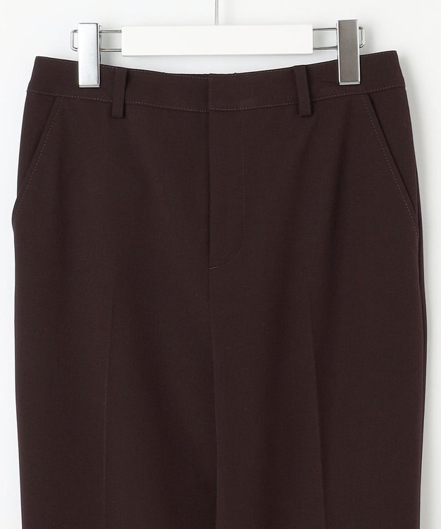 J.PRESS LADIES L 【WEB限定カラーあり・洗える】T/Rアルガンシルク テーパード パンツ ワイン系