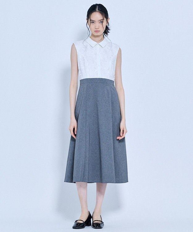 TOCCA 【星風まどかさん着用】VOILE SUCRE ドレス ライトグレー系
