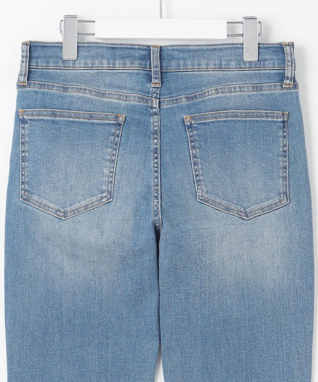 J.PRESS LADIES L 【洗える】BASIC STRETCH DENIM スキニー パンツ ダルブルー系