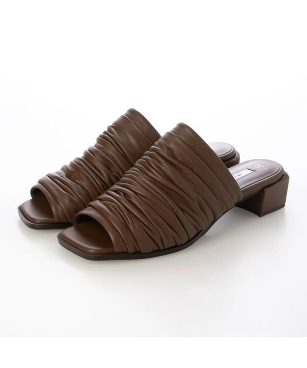 MODE ET JACOMO <MODE ET JACOMO>ソフトギャザーミュール ブラウン