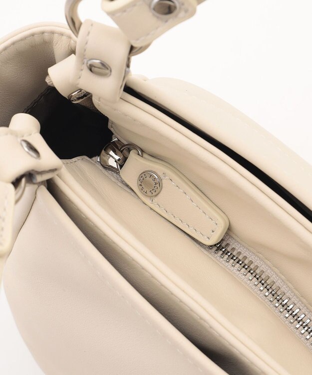 Y'SACCS カウレザー スクエア2wayミニトート アイボリー