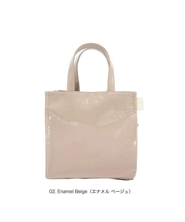 ROOTOTE 1051【ルートート】LT.スクエア.クラシック-C 02：エナメル ベージュ