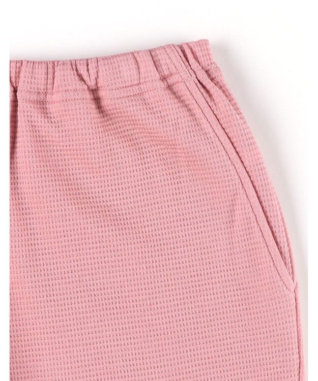 ワコール／睡眠科学 パジャマ 綿100%(本体) ワッフル素材 5分袖 半袖 5分丈 レディース YDT125 睡眠科学／ワコール ピンク