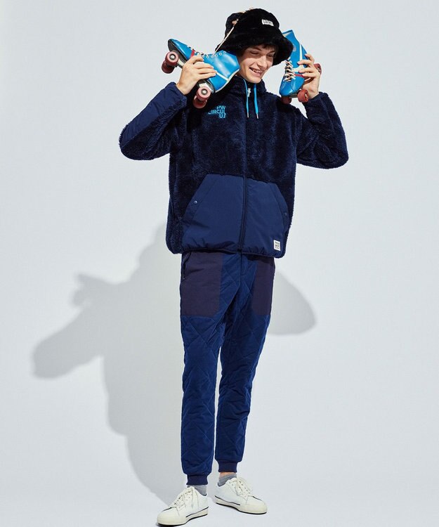 PW CIRCULUS 【MEN】フェイクファーブルゾン ネイビー系