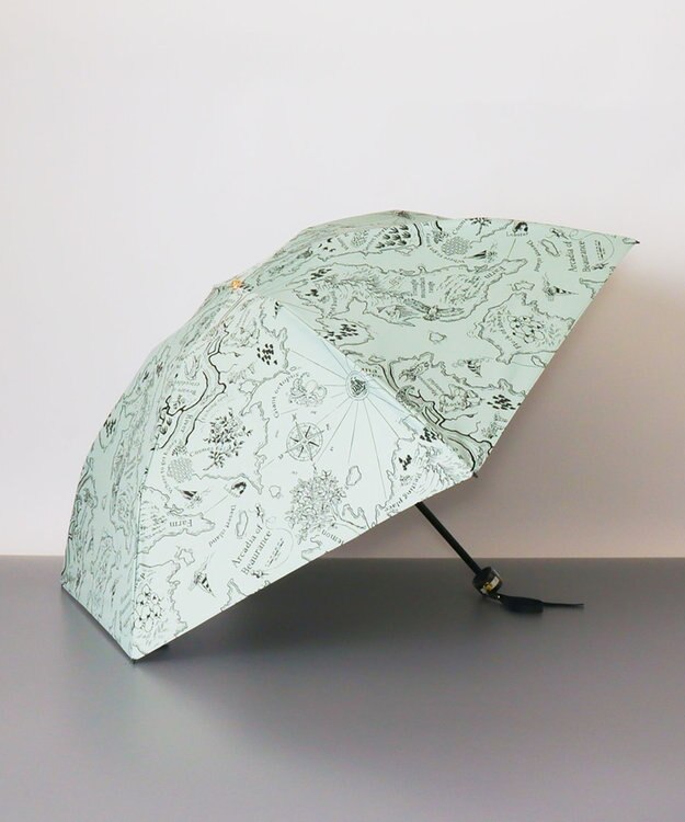 AURORA Beaurance （ビューランス） プリント晴雨兼用傘（折り畳み・ミニ傘） ミントグリーン