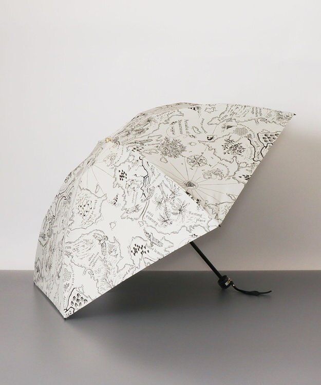 AURORA Beaurance （ビューランス） プリント晴雨兼用傘（折り畳み・ミニ傘） クリーム