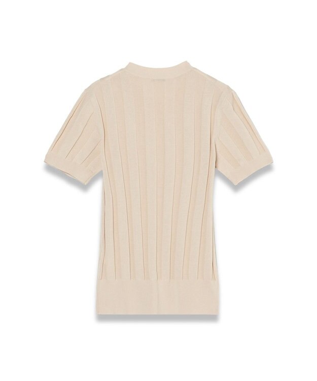 JOSEPH 【WEB&OUTLET限定・洗える】コットンシルクリブ　ラウンドネックニットティー Ivory