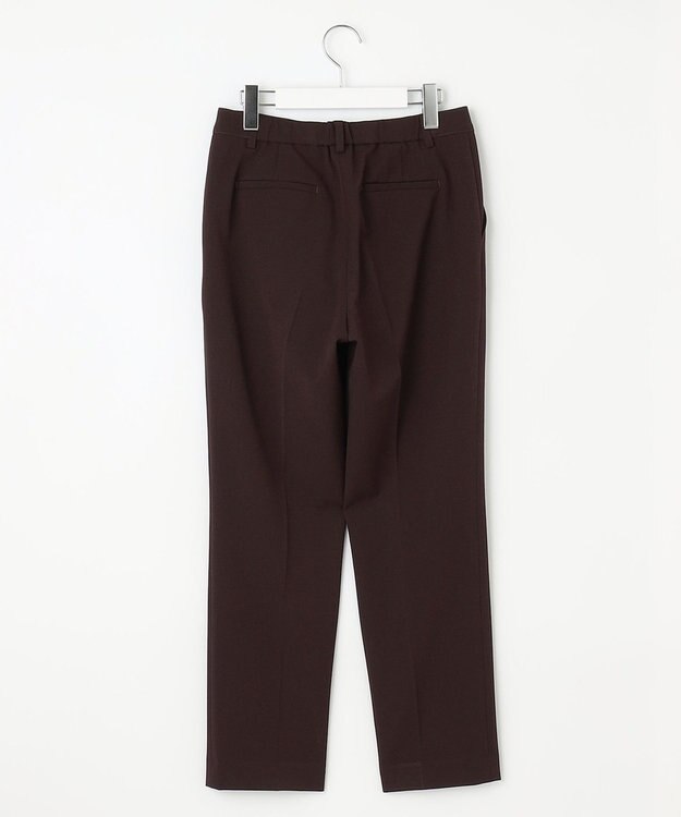 J.PRESS LADIES L 【WEB限定カラーあり・洗える】T/Rアルガンシルク テーパード パンツ ワイン系