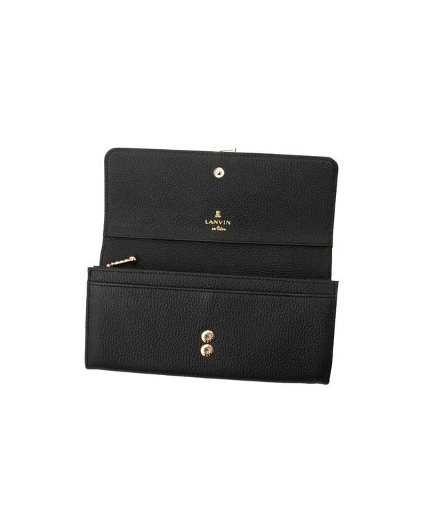 LANVIN en Bleu カルノ かぶせ長財布 ブラック