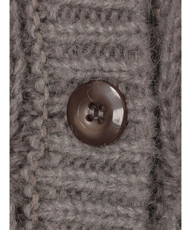 earth music&ecology ｍｉｘケーブルカーディガン Gray Beige