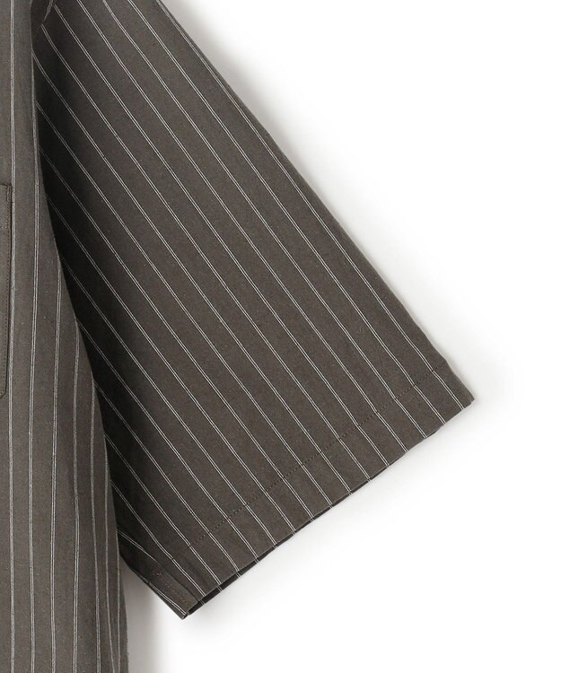 J.PRESS YORK STREET 【UNISEX】コットンリネンハーフスリーブシャツ ブルゾン グレー系1