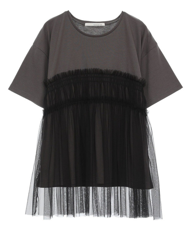 Green Parks ・ＥＬＥＮＣＡＲＥ　ＤＵＥ　チュールドッキングＴＥＥ Gray Mixture