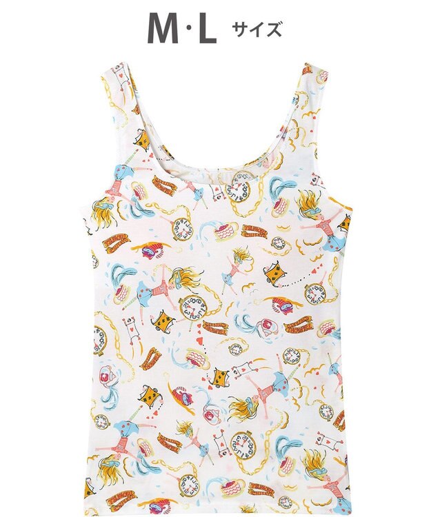 tsumori chisato SLEEP ツモリチサト インナー 綿混ベア天竺素材(身生地) パッド付き ノースリーブ タンクトップ レディース UCX565/ワコール アイボリー