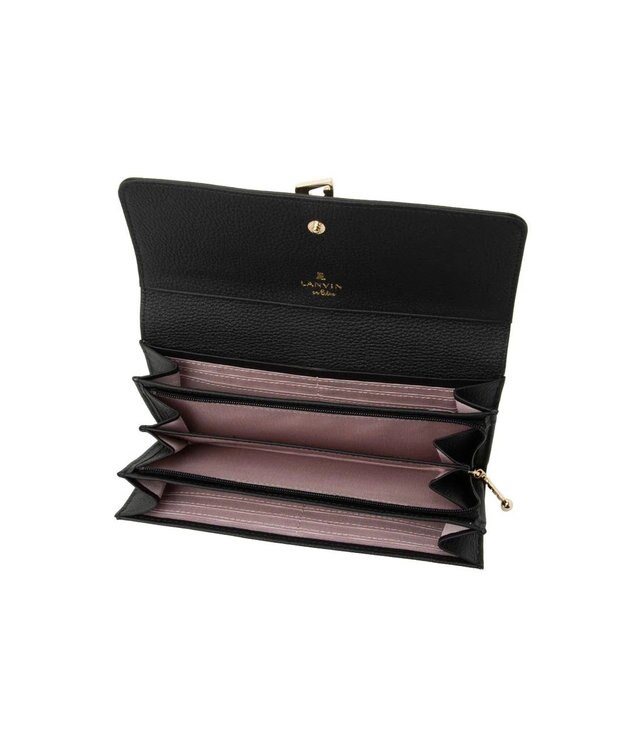 LANVIN en Bleu カルノ かぶせ長財布 ブラック