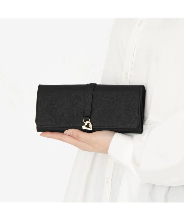 LANVIN en Bleu カルノ かぶせ長財布 ブラック