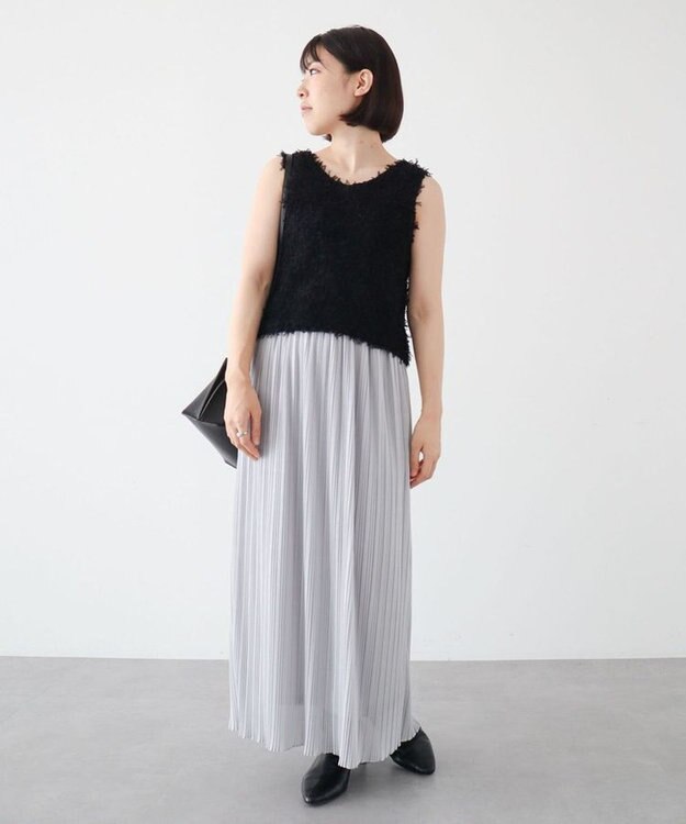 Green Parks ・ｓｗｉｎｇ　ｂｙ　２ｗａｙチュールヤーンベスト Black