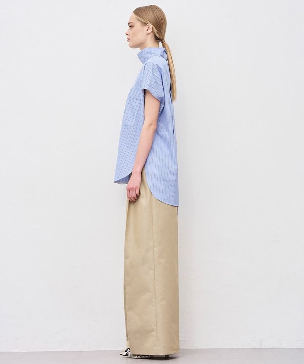 uncrave THOMAS MASON ボウタイブラウス ブルーストライプ