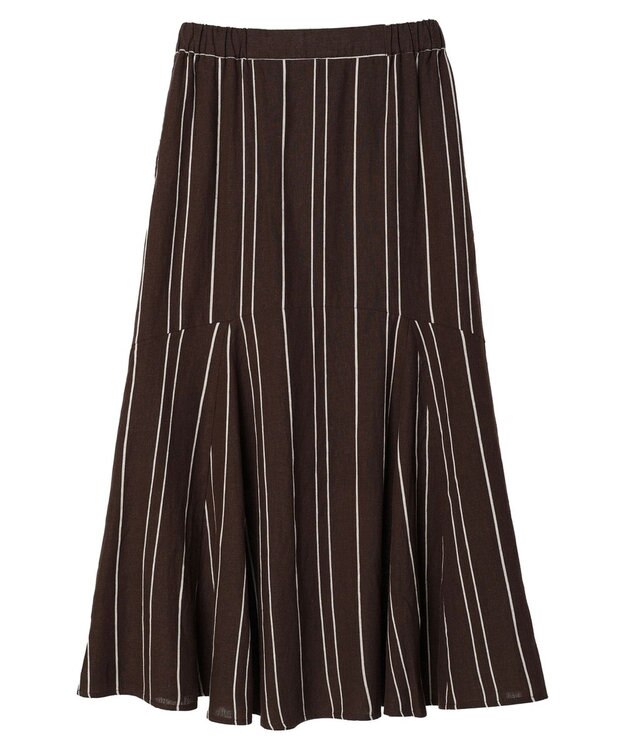 AMERICAN HOLIC リネンブレンドストライプマーメードスカート Stripe Brown