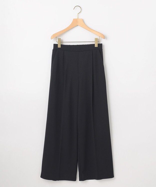 組曲 【WEB限定】ジョーゼットジャージーワイド パンツ ブラック系
