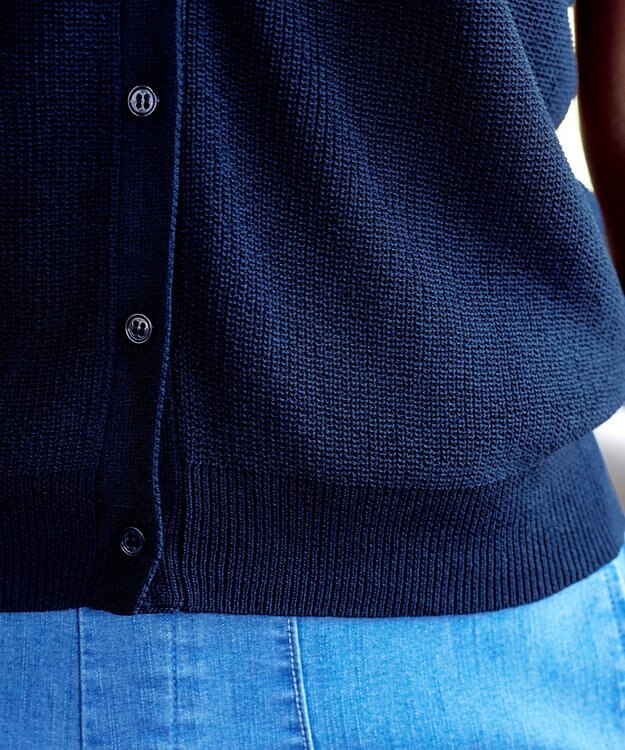 Tiaclasse 【洗える】リネンタッチカーディガン ネイビー