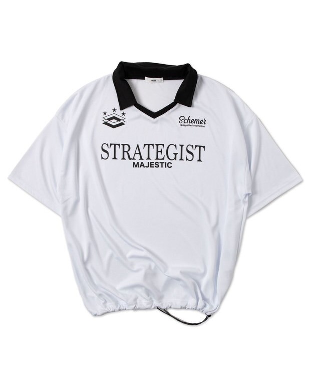 WEGO 【ユニセックス着用ITEM/MLサイズ展開】ドロストゲームシャツプルオーバー ホワイト