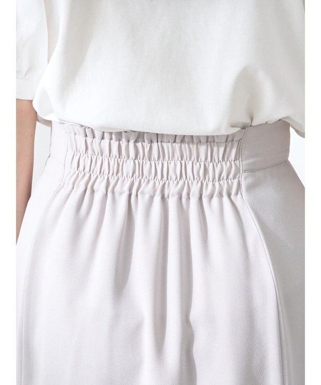 earth music&ecology レースヘムスカート Gray Beige