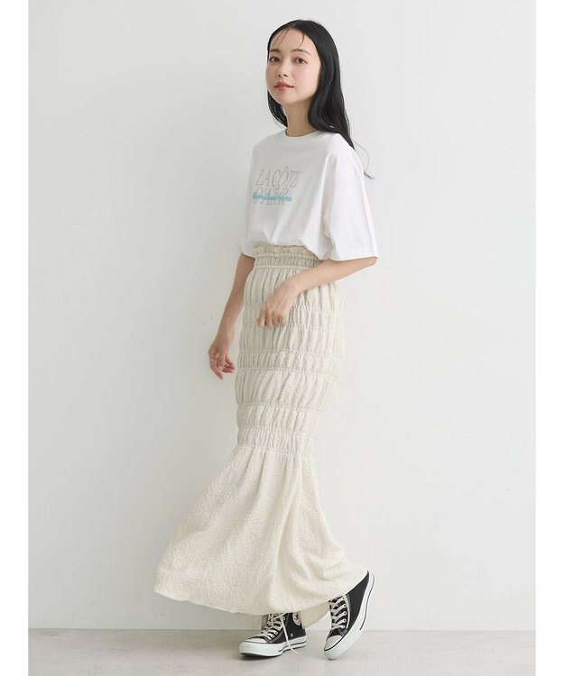 earth music&ecology ２ｗａｙシャーリングキャミワンピース Ivory