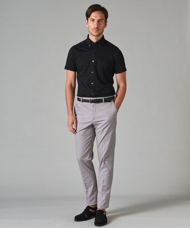 GOTAIRIKU ウエストアジャスター/折り目加工/吸汗速乾/洗える【ビジネス対応】クールマックスパンツ（24年モデル） ライトグレー系