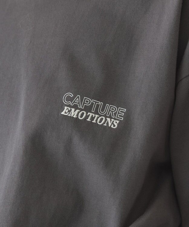 AMERICAN HOLIC NURTURING 刺繍ロゴロンT Charcoal Gray