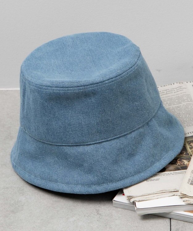 WEGO ダウンブリムバケットハット デニム淡色