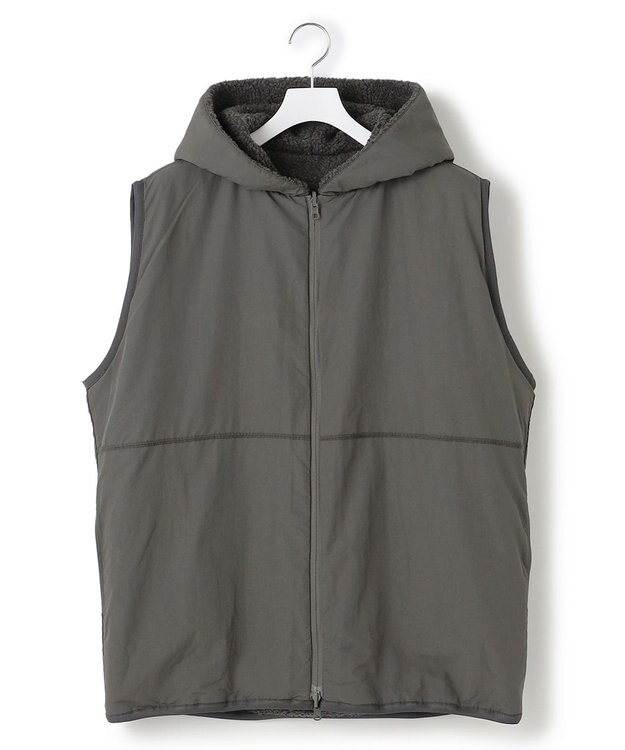 J.PRESS YORK STREET 【UNISEX】リバーシブル ボアベスト グレー系