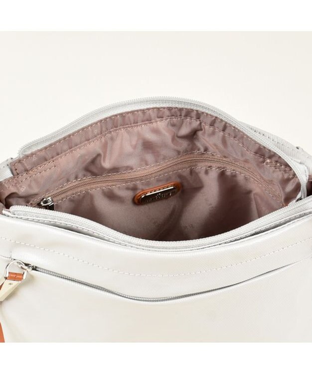 LA BAGAGERIE コーティングキャンバス ミニショルダーバッグ アイボリー