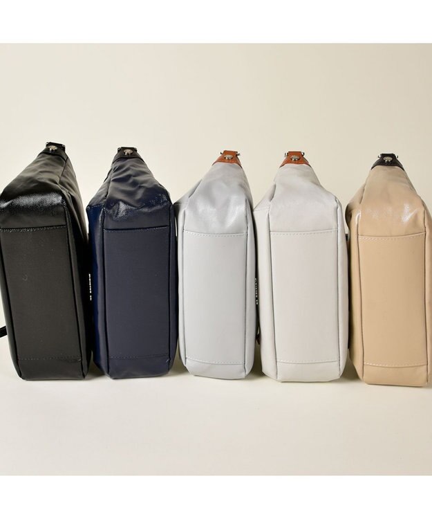 LA BAGAGERIE コーティングキャンバス ミニショルダーバッグ ブラック