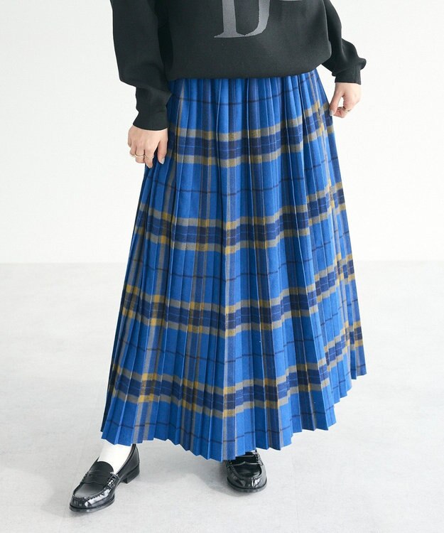 CRAFT STANDARD BOUTIQUE チェックプリーツスカート Blue