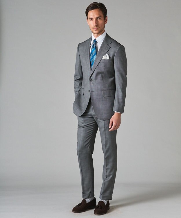 GOTAIRIKU 【形態安定/コンバーチブルカフス仕様】PREMIUMPLEATS_レギュラーカラー 通年ドレスシャツ ホワイト系