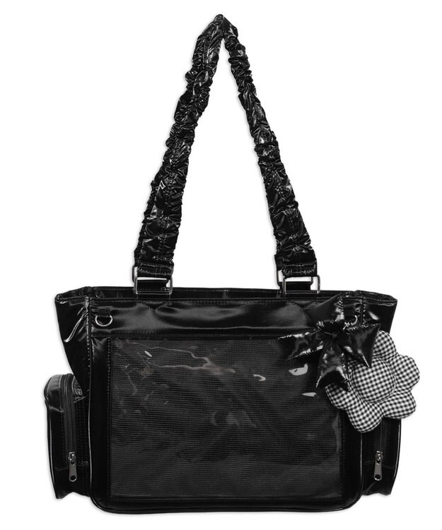 WEGO 【痛バ＆推し活グッズ】きらふわパフィ痛バッグS ブラック