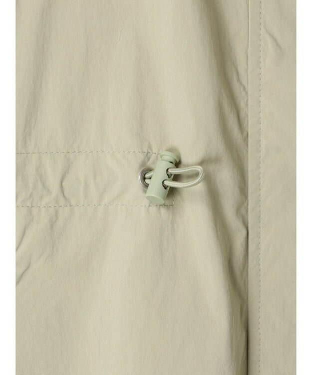 earth music&ecology テックフードロングコート Light Khaki