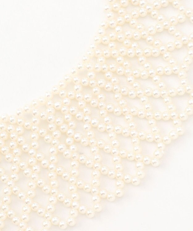 組曲 KIDS 【Fサイズ】プチパールカラー ネックレス(つけ襟) オフホワイト系