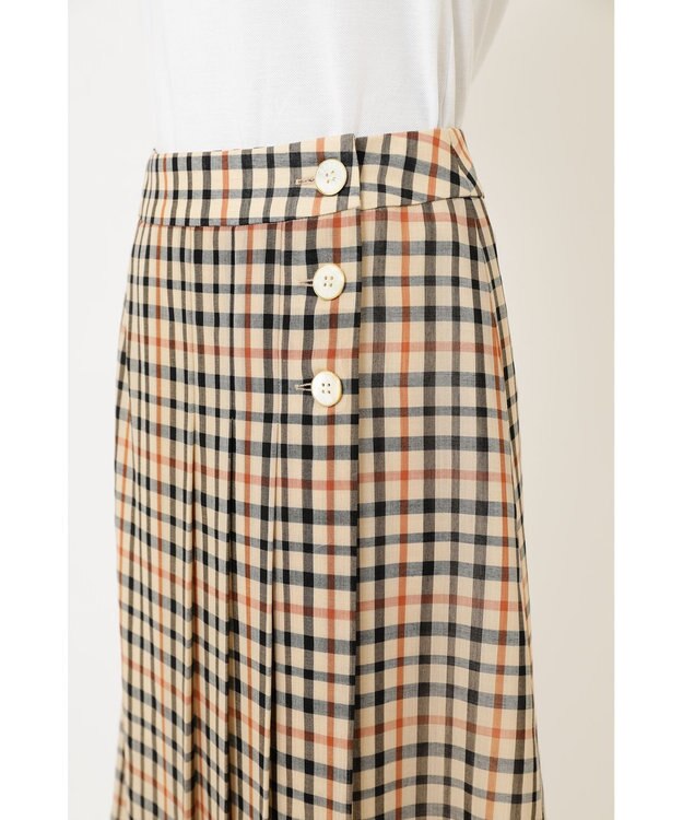 DAKS ウールボイル チェックキルト スカート ハウスチェック