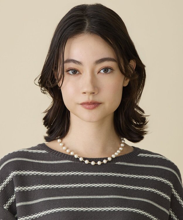 自由区 【カタログ掲載】パールバー ネックレス ゴールド