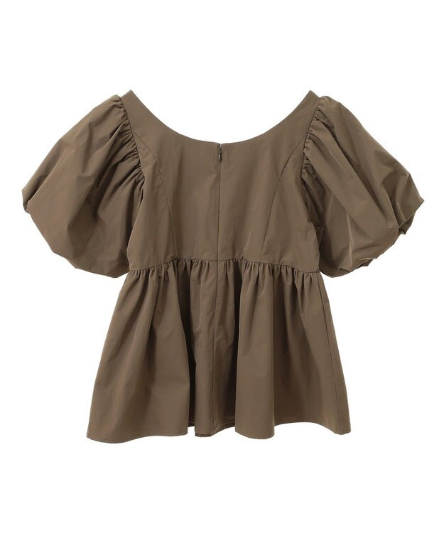 CRAFT STANDARD BOUTIQUE パフスリーブペプラムブラウス Black