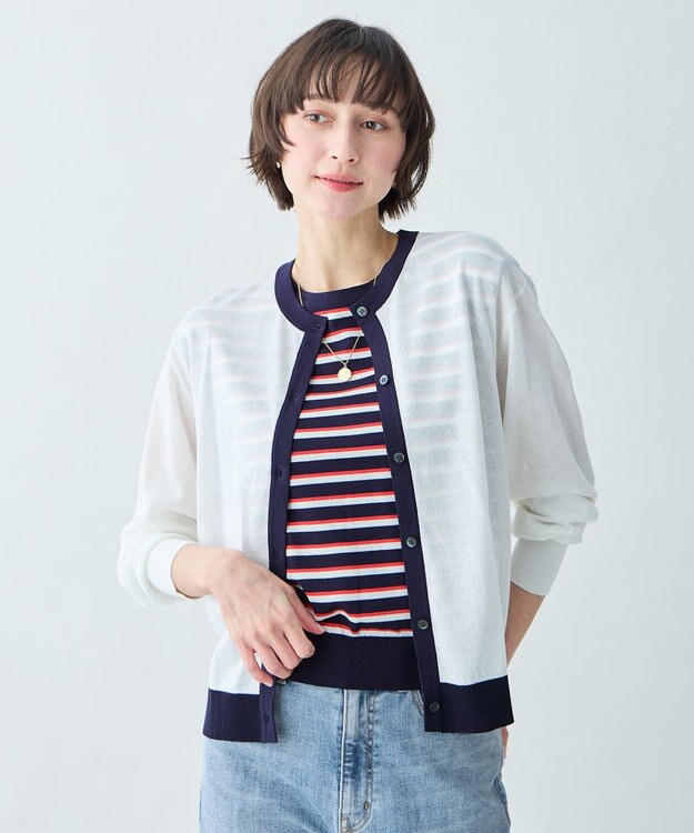 ANY ツインニットセット（ノースリーブニット＋カーディガン） エクリュ