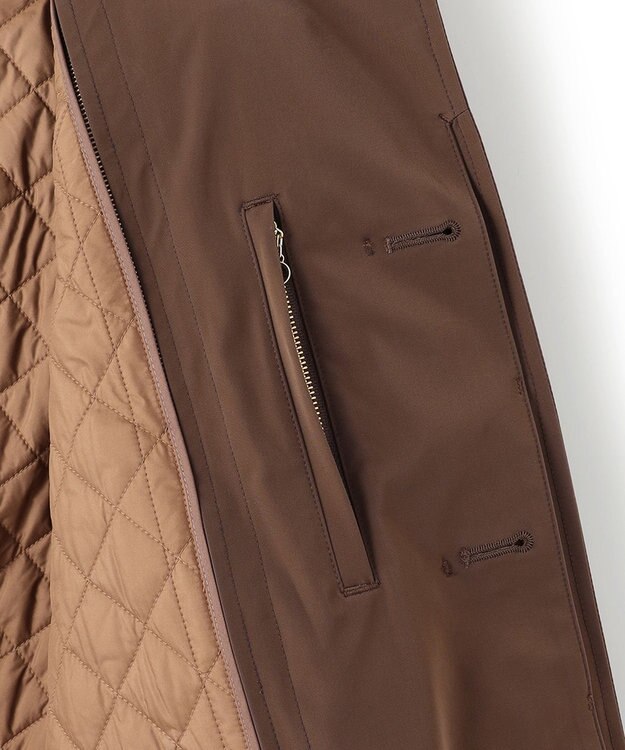 J.PRESS MEN スタンドカラーコート / デタッチャブルフード ブラウン系