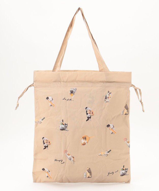 ANY SIS 【猫プリント】沖昌之 トートバッグ ベージュ