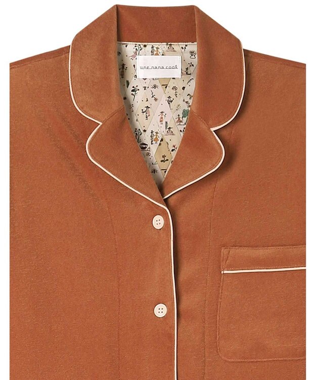 une nana cool なめらかパイルパジャマ MADE WITH LIBERTY FABRIC オレンジ