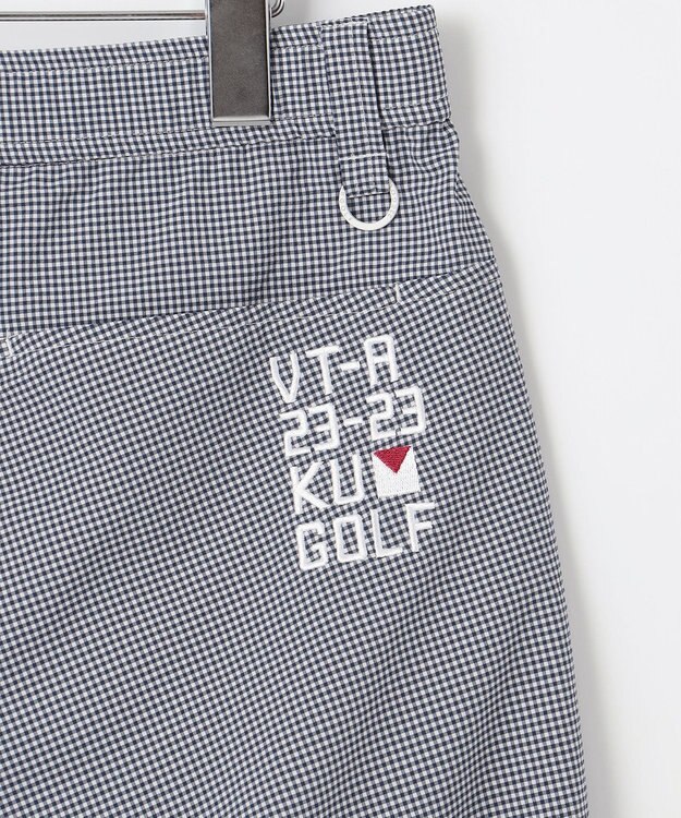 23区GOLF WEB限定【MEN】ギンガムチェック ショートパンツ ネイビー系3