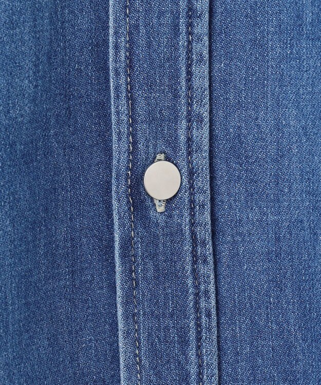 ICB 【WEB限定・洗える】コットンソフトデニム ジャケット ブルー系