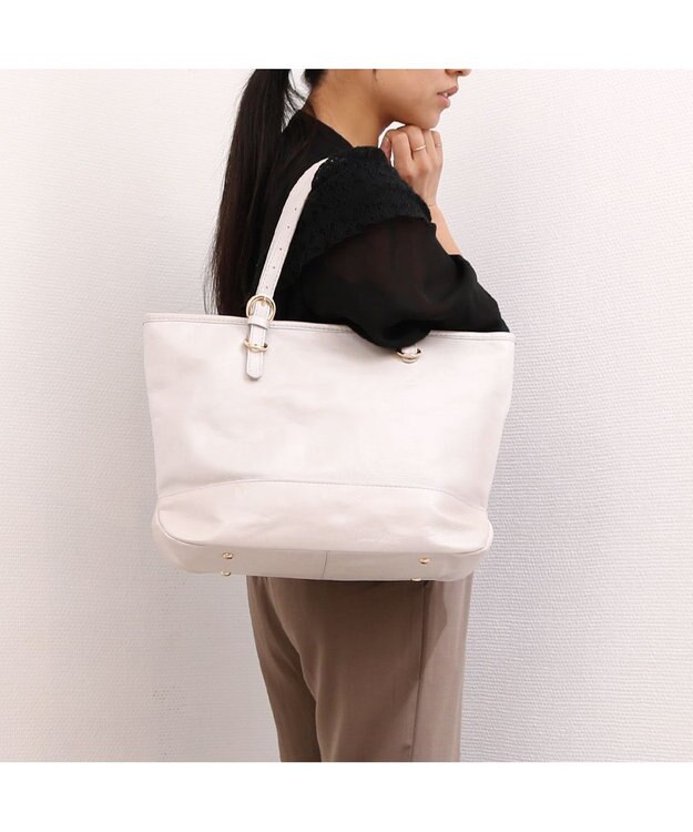 UNBILLION ペルケ perche / 牛革アジャストハンドルA4トート シルバー