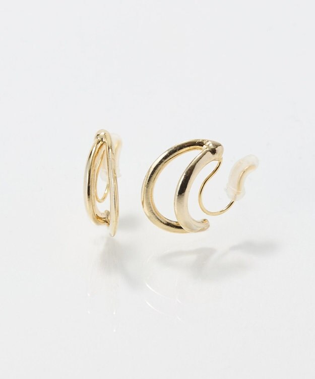 Phoebe 〈痛くないシリーズ/アレルギー対応〉ベーシックダブルフープライトフィットイヤリング　ゴールド ゴールド